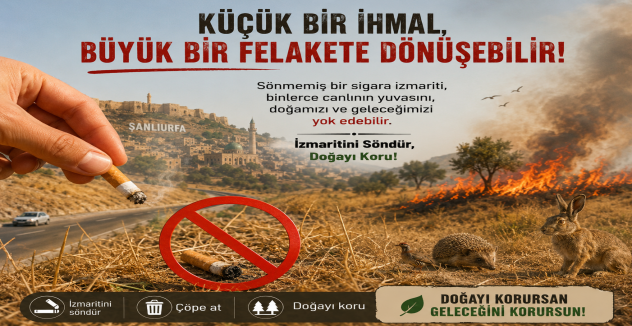 Şanlıurfa’da Kuruyan Otlar Yangın Riski Oluşturuyor