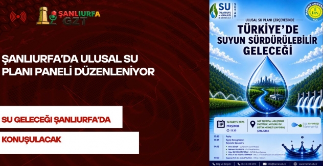 Şanlıurfa’da Ulusal Su Planı Paneli Düzenleniyor