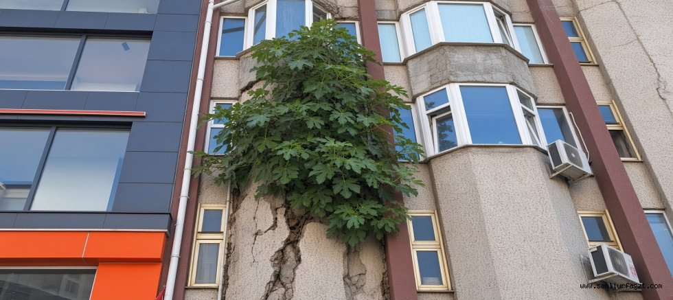 Beton Duvarın Ortasında Yeşeren İncir Ağacı Görenleri Şaşırtıyor