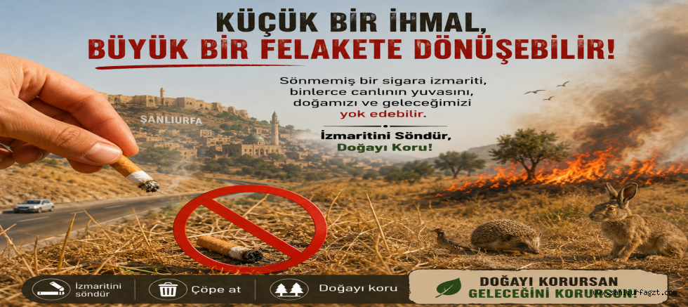 Şanlıurfa’da Kuruyan Otlar Yangın Riski Oluşturuyor