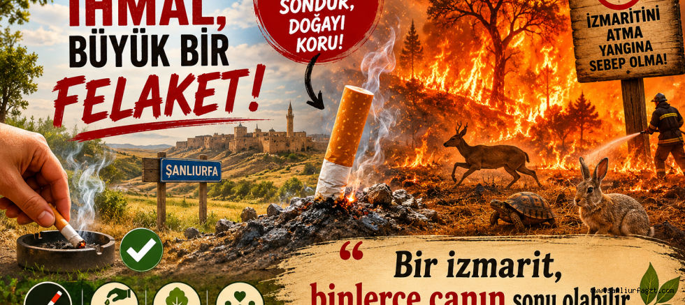 Şanlıurfa’da Kuruyan Otlar Yangın Riski Oluşturuyor