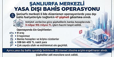 Şanlıurfa Merkezli Bahis Operasyonu